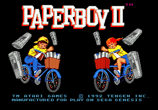 Заставка игры Paperboy 2